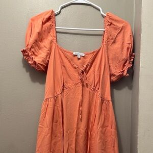 Patrons of Peace Orange High Low Dress